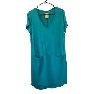 Anthropologie Dolan Left Coast Collection Teal Loren Shift Dress Size Small